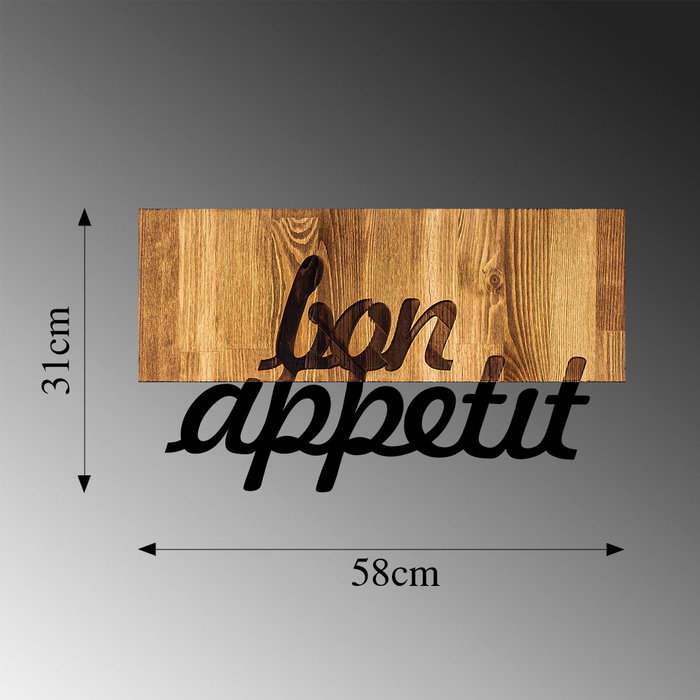 Wallity MA-309 Accesorio de Pared Decorativa de Madera y Metal Nogal y Negro